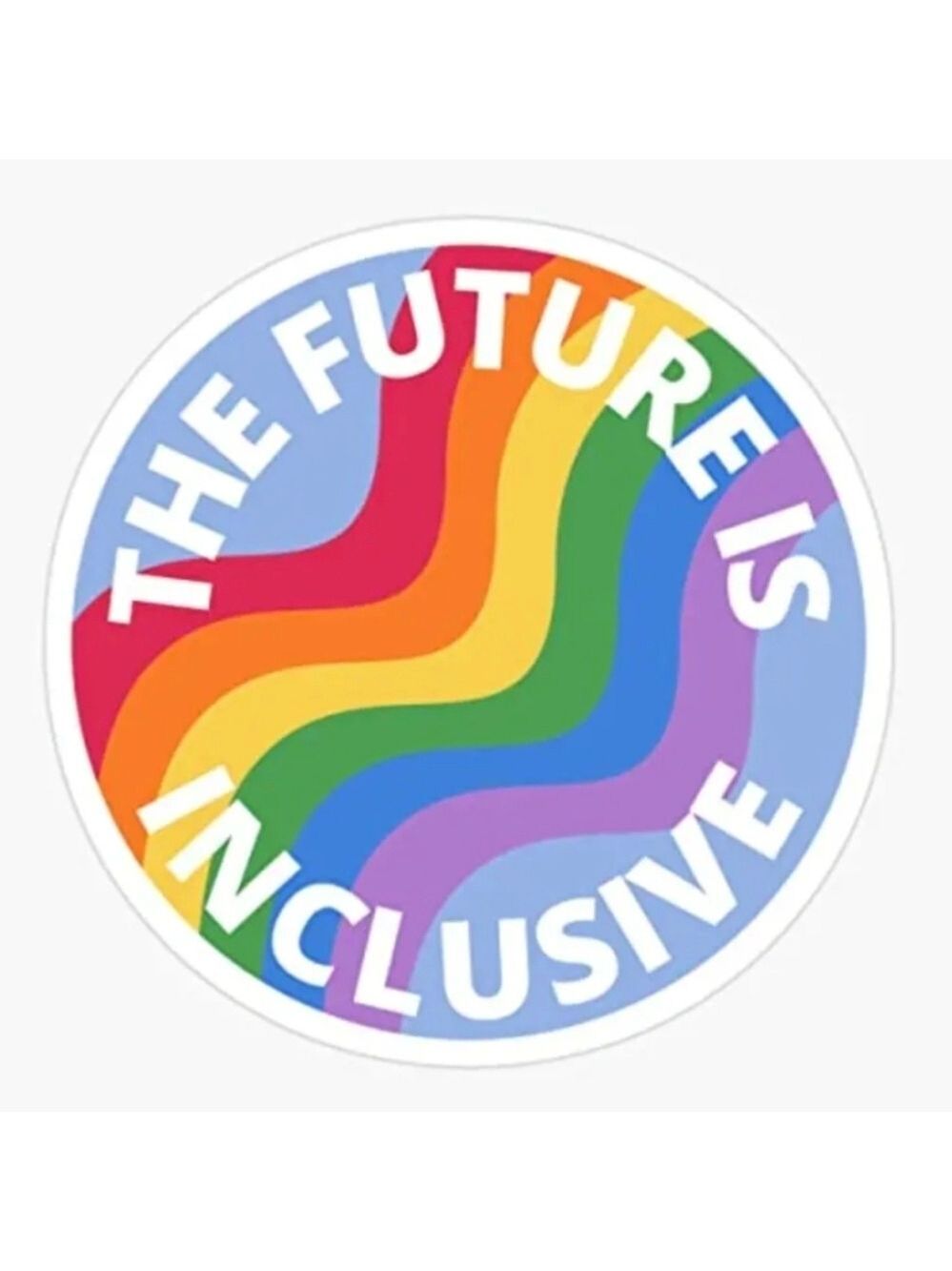 🌈 Decal  "The Future Is Inclusive" decal for home or car